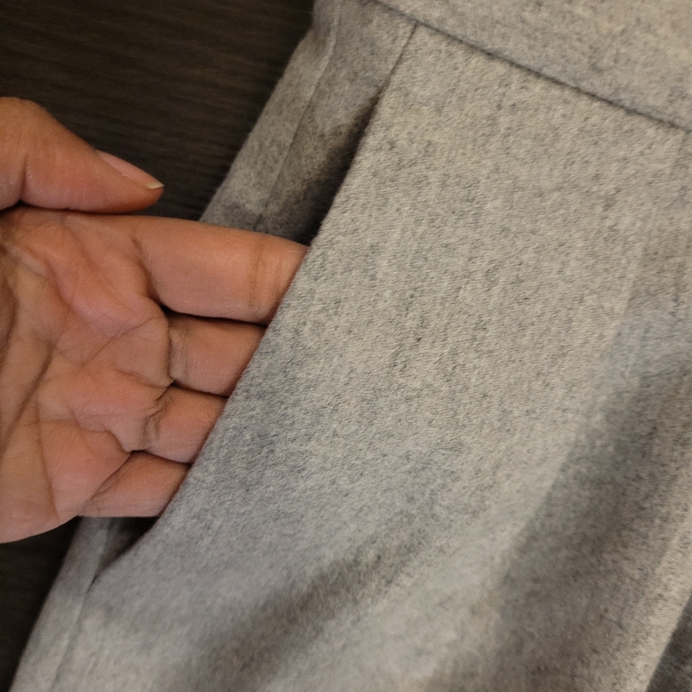 Aritzia Babaton The Next Pants Gray Pleated Wool Cashmere Blend Trousers Size 6 - Picture 3 of 11